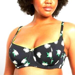 Cacique Scoop Balconette Daisy Print Bra